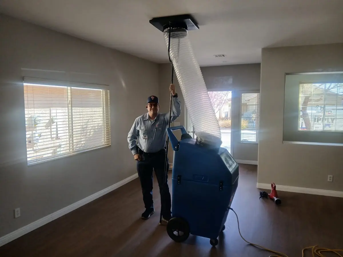 Professional Dryer Vent Cleaning work inside a Bolivar home